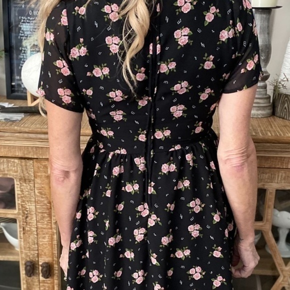 Hot Topic Darling Black Dress with Pink Roses - Picture 14 of 14